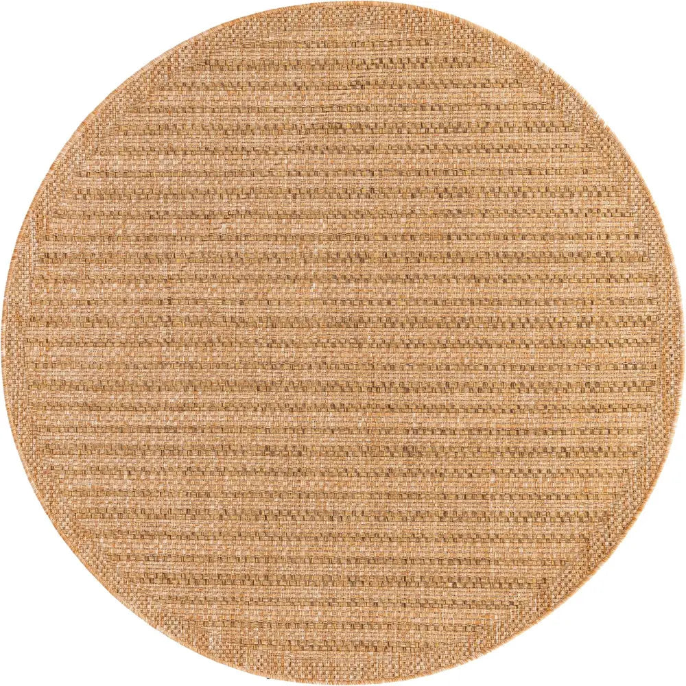 Contemporary outdoor border checkered rug - Light Brown / 6’