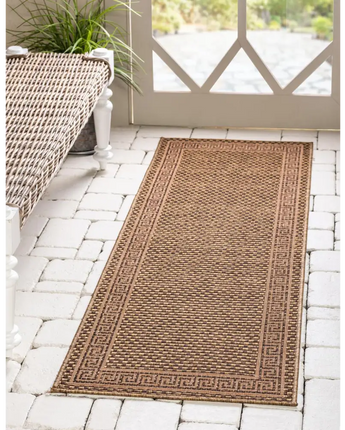 Contemporary outdoor border greek key rug - Rugs