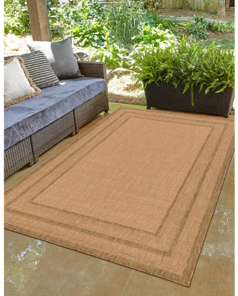 Contemporary outdoor border multi border rug - Rugs