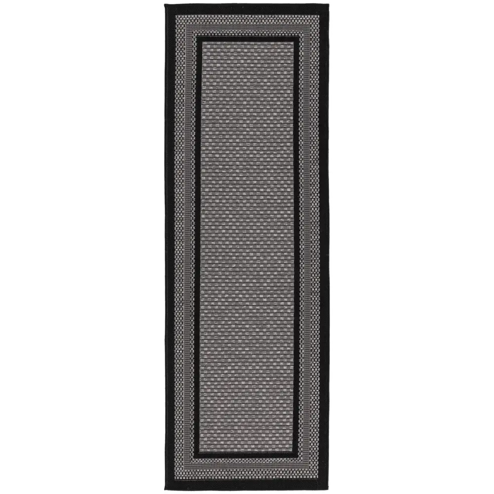 Contemporary outdoor border multi border rug - Gray / 2’ 2 x