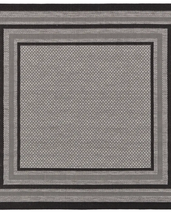 Contemporary outdoor border multi border rug - Gray / 6’ x
