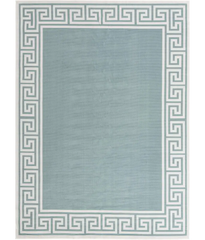 Contemporary outdoor coastal caye rug - Aqua / 9’ x 12’ 2 /