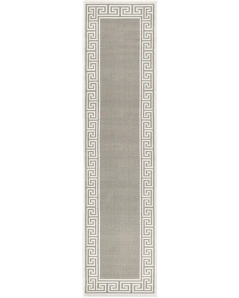 Contemporary outdoor coastal caye rug - Gray / 2’ x 8’ /