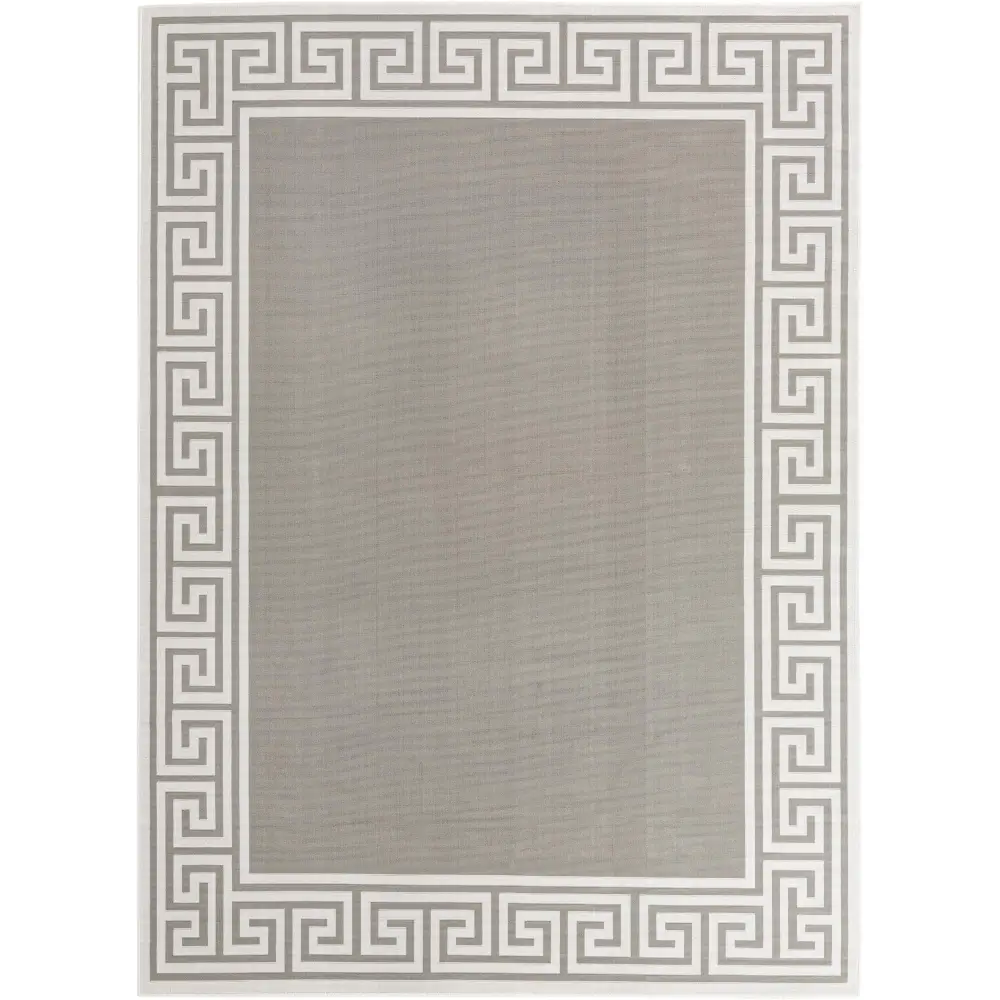 Contemporary outdoor coastal caye rug - Gray / 9’ x 12’ 2 /