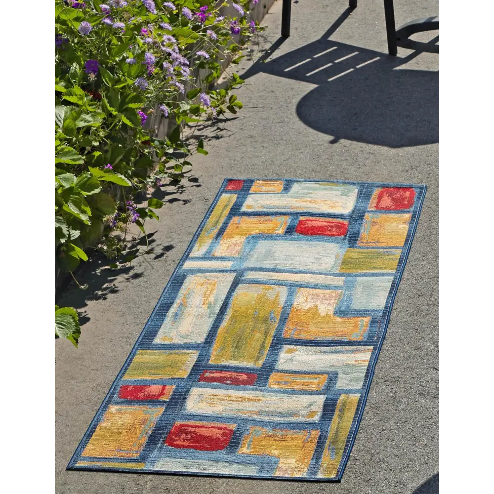 Contemporary outdoor modern cubed rug - Rugs