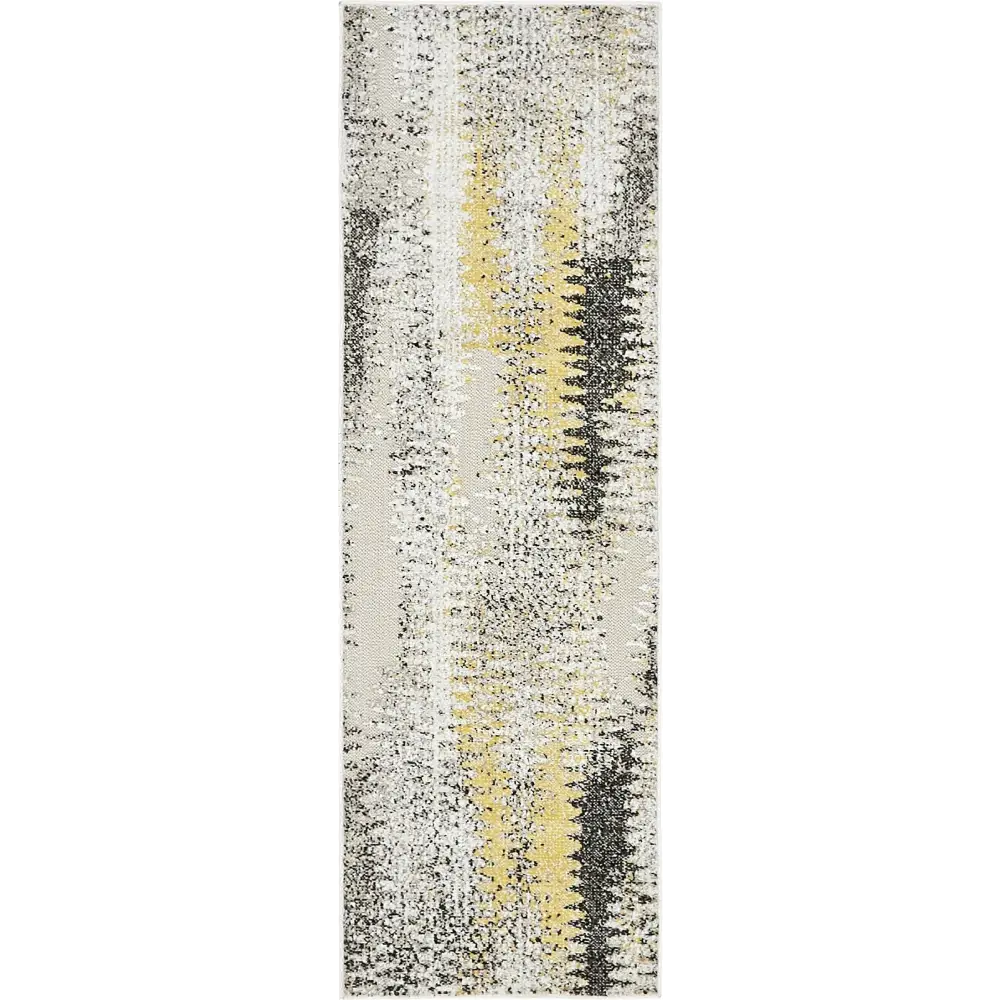 Contemporary outdoor modern new york rug - Ivory / 2’ x 6’ 1