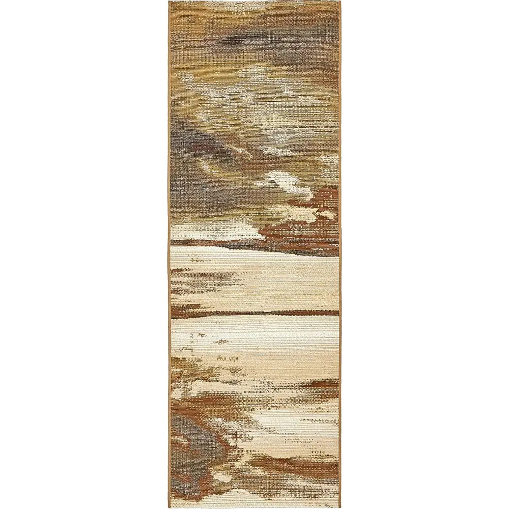 Contemporary outdoor modern shore rug - Brown / 2’ x 6’ 1 /