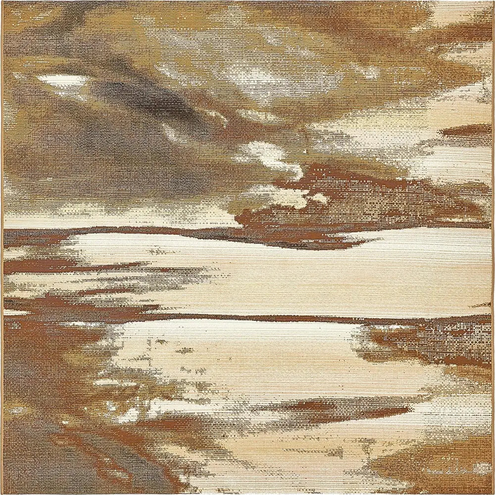 Contemporary outdoor modern shore rug - Brown / 5’ 4 x 6’ 1