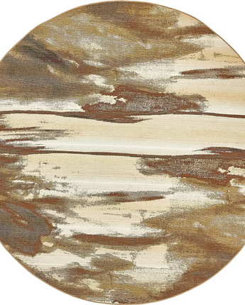 Contemporary outdoor modern shore rug - Brown / 8’ x 8’ /