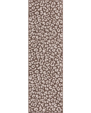 Contemporary outdoor safari leopard rug - Brown / 2’ 11 x