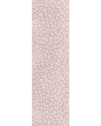 Contemporary outdoor safari leopard rug - Pink Ivory / 2’ 11