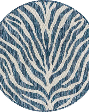 Contemporary outdoor safari tsavo rug - Blue / 3’ 1 x 3’ 1 /