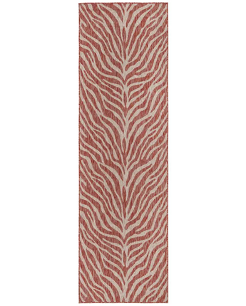 Contemporary outdoor safari tsavo rug - Rust Red / 2’ 11 x