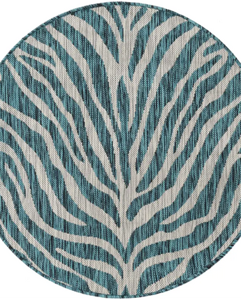 Contemporary outdoor safari tsavo rug - Teal / 3’ 1 x 3’ 1 /