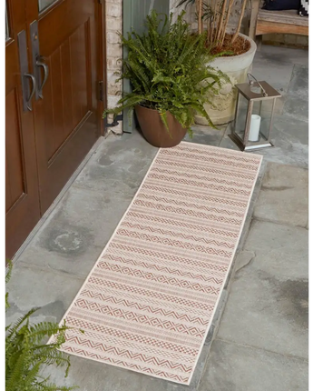 Contemporary outdoor striped maia rug - Rugs
