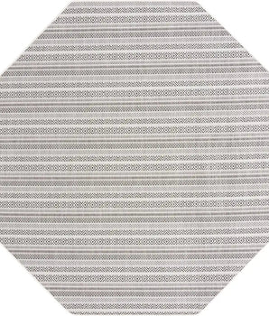 Contemporary outdoor striped maia rug - Beige / 7’ 10 x 7’