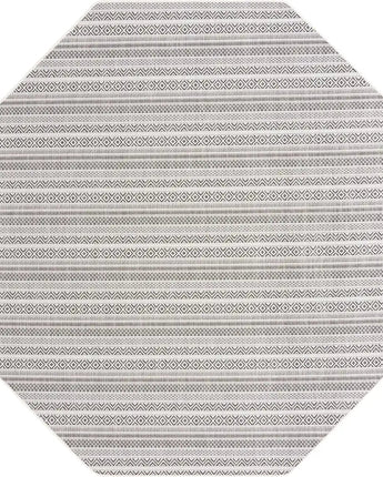 Contemporary outdoor striped maia rug - Beige / 7’ 10 x 7’