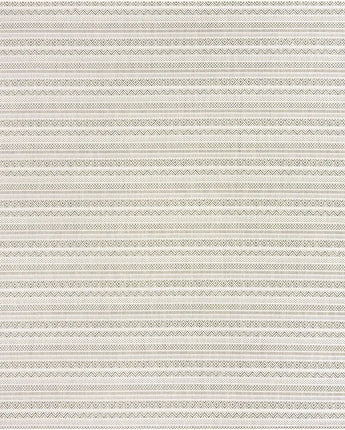 Contemporary outdoor striped maia rug - Green / 10’ x 10’ /