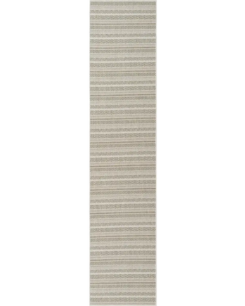 Contemporary outdoor striped maia rug - Green / 2’ 7 x 12’ 2