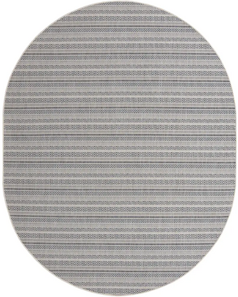 Contemporary outdoor striped maia rug - Light Blue / 7’ 10 x