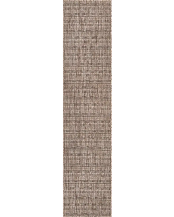 Contemporary outdoor striped maia rug - Natural / 2’ 7 x 12’