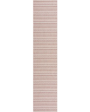Contemporary outdoor striped maia rug - Red / 2’ 7 x 12’ /