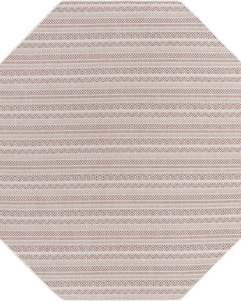 Contemporary outdoor striped maia rug - Red / 7’ 10 x 7’ 10