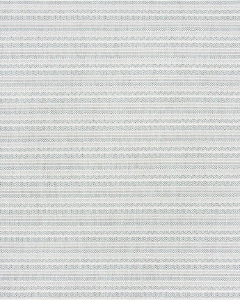 Contemporary outdoor striped maia rug - Teal / 10’ x 10’ /