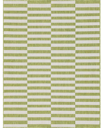 Contemporary outdoor striped striped rug - Green / 9’ x 12’