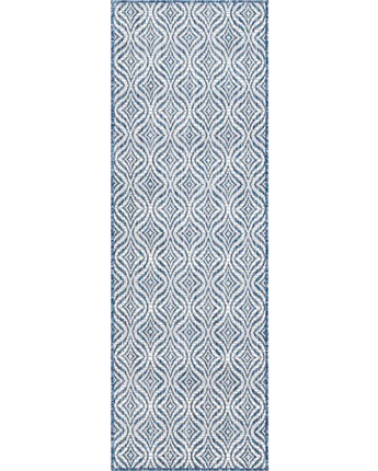 Contemporary outdoor trellis deco trellis rug - Blue / 2’ x