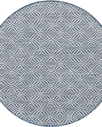 Contemporary outdoor trellis deco trellis rug - Blue / 4’ 1
