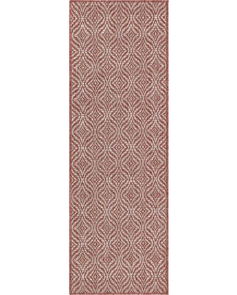 Contemporary outdoor trellis deco trellis rug - Rust Red /