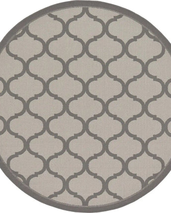 Contemporary outdoor trellis moroccan rug - Gray / 6’ 1 x 6’
