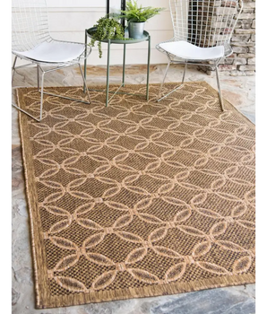 Contemporary outdoor trellis spiral rug - Rugs