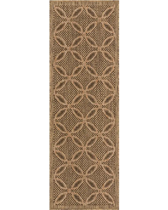 Contemporary outdoor trellis spiral rug - Light Brown / 2’ 2