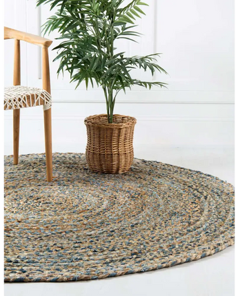 Crossed braided chindi rug - Area Rugs