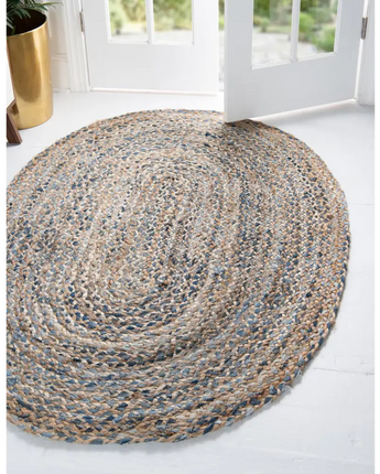Crossed braided chindi rug - Area Rugs