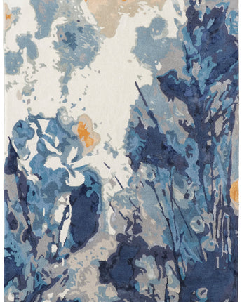 Dafney modern blue/yellow rug - Blue / 5’ x 8’ / Rectangle -