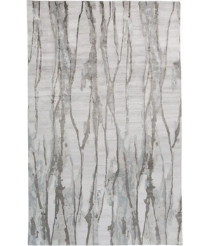 Dryden Contemporary Abstract - Gray / Silver / Rectangle / 