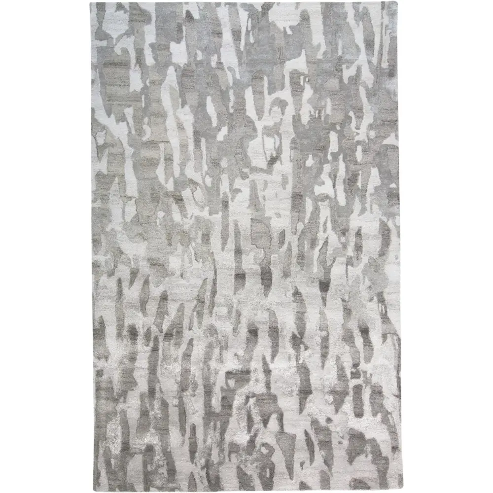 Dryden Contemporary Abstract Rug - Gray / Silver / Rectangle