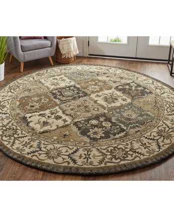 Eaton Diamond Floral Agra Wool - Rug Mart Top Rated Deals + Fast & Free Shipping
