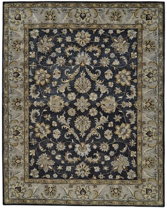 Eaton Traditional Persian Wool Rug - Blue / Gray / Rectangle