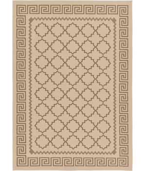 Eclectic outdoor trellis stars rug - Beige / 7’ 1 x 10’ /