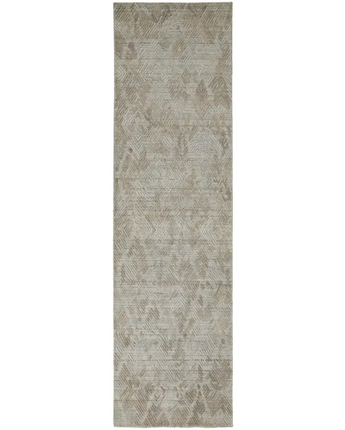 Elias abstract chevron accent rug - Gray / Taupe / 2’-9 x