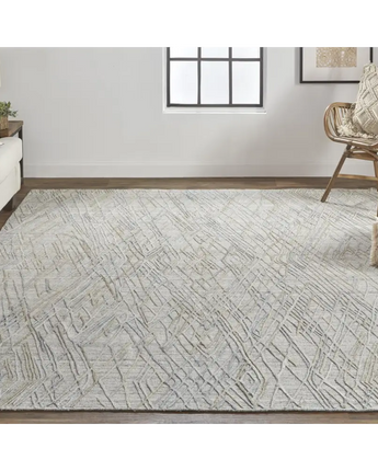 Elias abstract diamond accent rug - Area Rugs