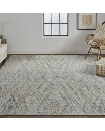 Elias abstract diamond accent rug - Area Rugs