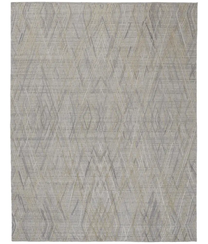 Elias Abstract Diamond - Gray / Beige / Rectangle / 2’ x 3’ 