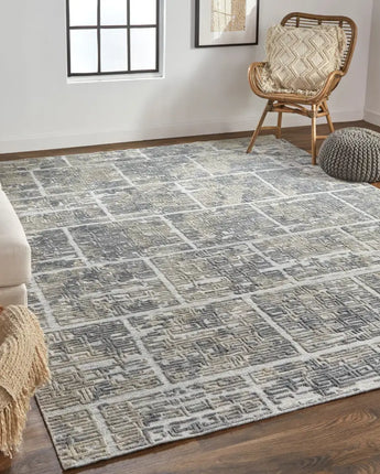 Elias luxe geometric maze accent rug - Area Rugs