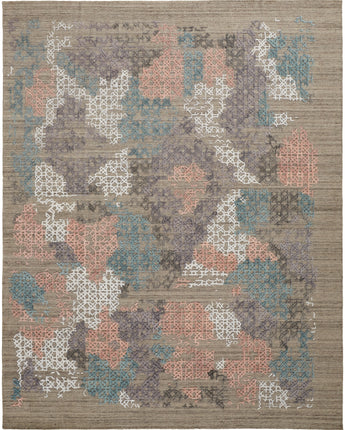 Elias over tufted space dyed accent rug - Pink / Blue / 5’ x