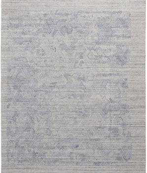 Elias over tufted space dyed rug - Blue / Gray / 5’ x 8’ /